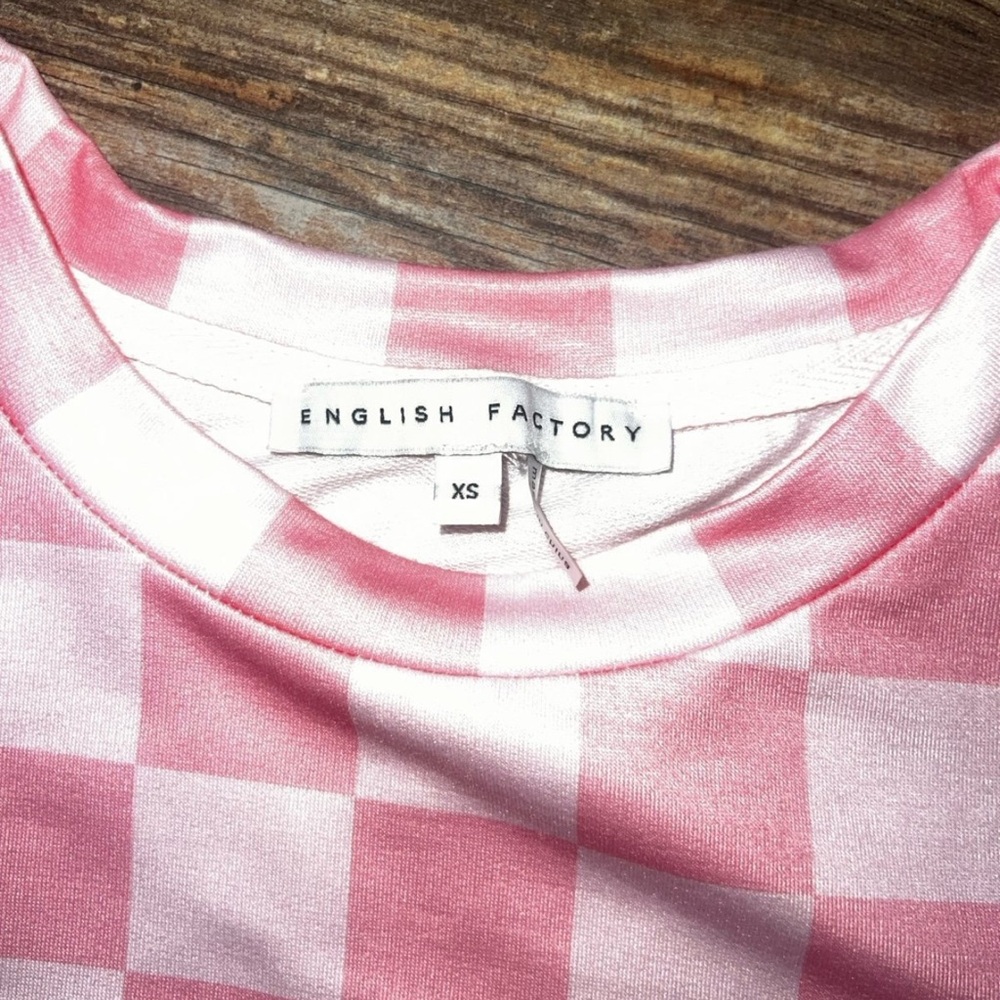 English Factory Chess Print Knit Top - Picture 3 of 3
